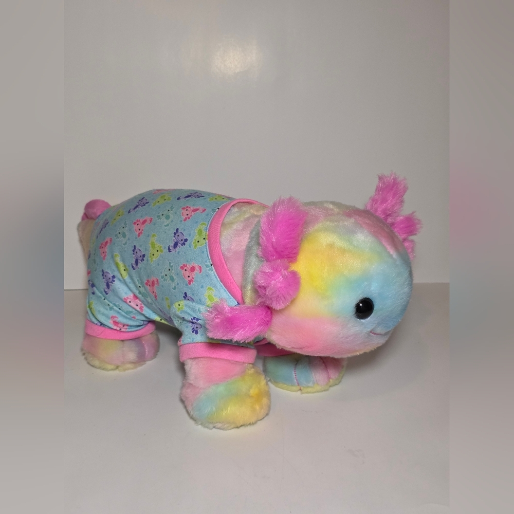 Build-A-Bear Rainbow Axolotl Plush - Into The Unknown Frozen Sound - w/ Sleeper
